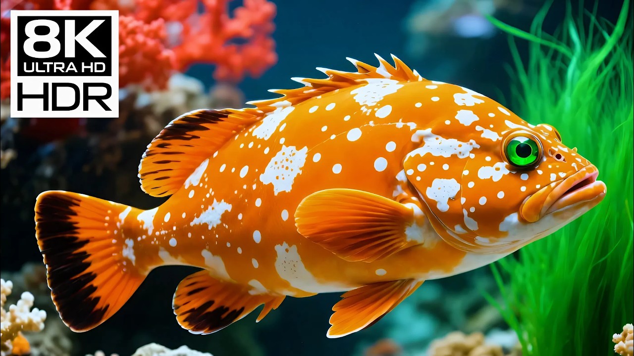 🐠 8K Ultra HD | Relaxing Aquarium Wonders — Gentle Ocean Life in Clear Blue Waters