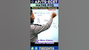 "Partial fractions Shortcuts for ECET | Part 04" #Shorts #ecet2024 #eapcet2024