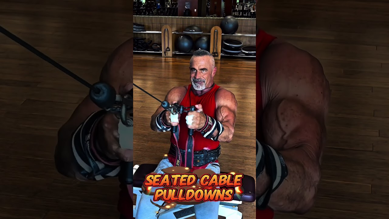 BACK SEATED CABLE PULLDOWNS #muscle #motivation #workout #exercise