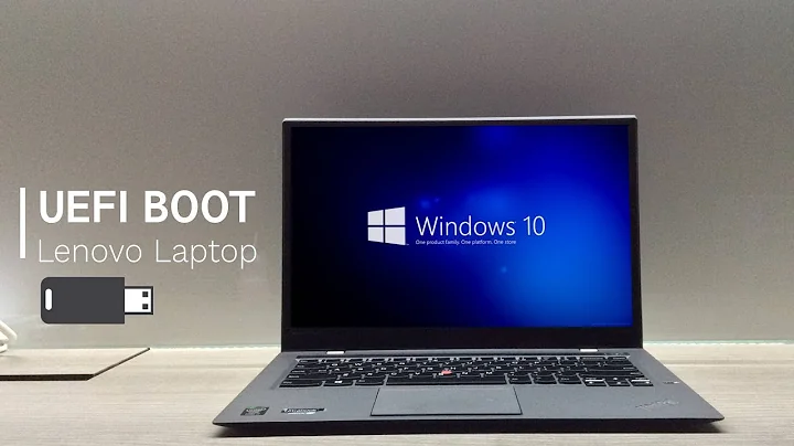 UEFI Boot Lenovo laptop from USB bootable drive and install Windows 10 64 bit