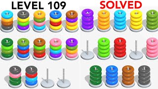Color Hoop Stack Level 109 | Puzzle Games | Complete