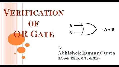 Verification of OR Gate on Virtual Lab