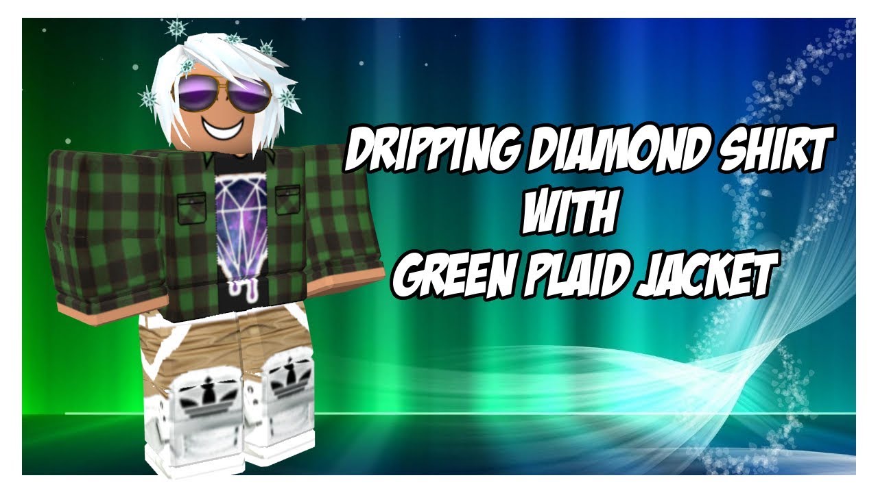 Dripping Diamond With Green Plaid Jacket Roblox Shirt Speedart Youtube - diamond shirt roblox