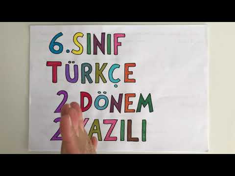 6. Sınıf Türkçe 2. Dönem 2. Yazılı