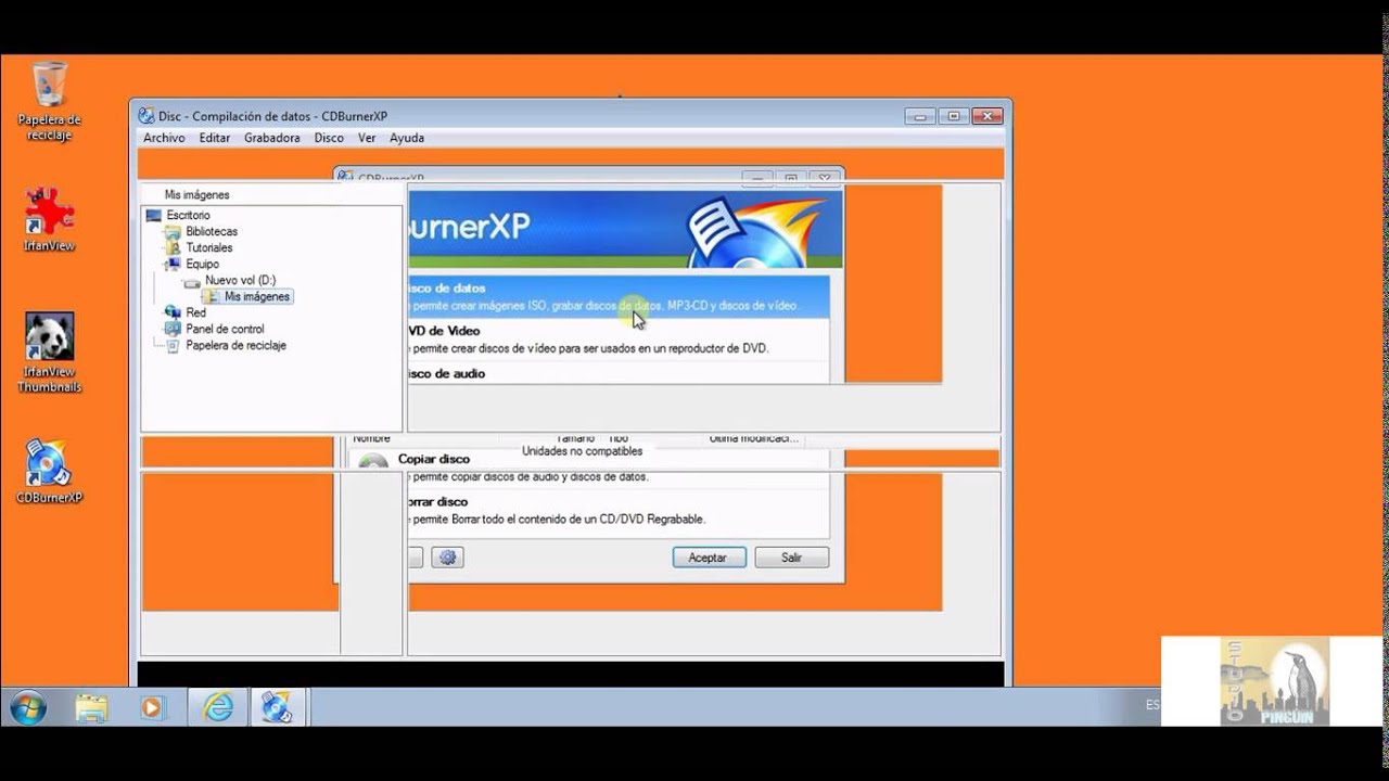 Programa Basico para Windows 7 "CDBurnerXP" [Español] [HD] YouTube