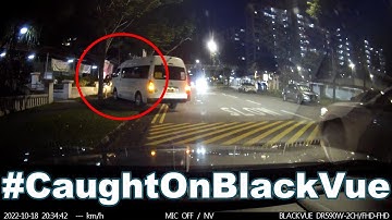 Van Almost Hits A Pedestrian After Driving Into A Curb #CaughtOnBlackVue