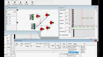 Demo of NeuroTeach - software for spiking neurons modelling