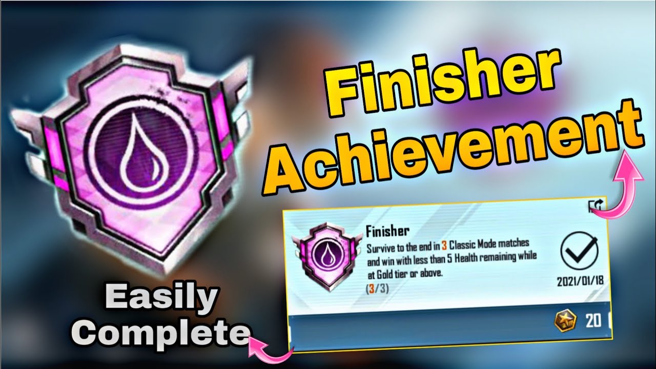 Finisher Achievement Easily Complete Bgmi Pubg Mobile How To Complete Finisher Achievement