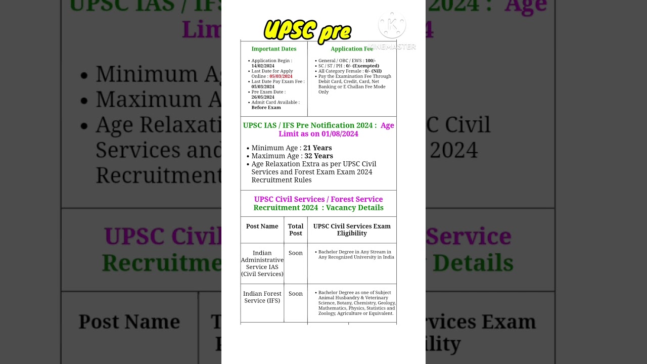 upsc civil services notification 2024 