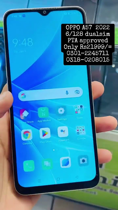 OPPO A57 2022 |6GB 128GB ORIGNAL | PTA APPROVED DUAL SIM | 5000MAH SIDE FINGERPRINT FRESH CONDITION