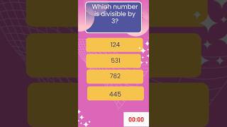 Divisibility by 3 Challenge | Can You Solve It in 5 Seconds? ➗🔥 #shorts