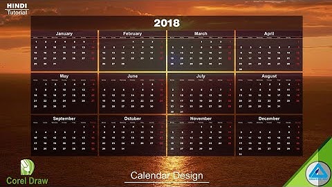 Coreldraw calendar design 2018 Hindi tutorial