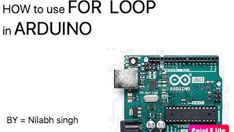 how to use for loop in arduino