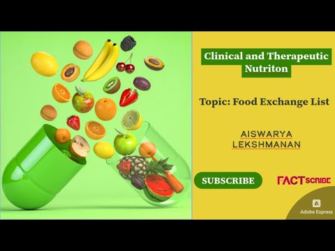 Food Exchange list Clinical and Therapeutic Nutrition EP-1 Factscribe