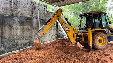 Jcb 3dx levelling soil in corner of building #jcb #jcb3dx #jcbcartoon #jcbmachine #jcbgame #jcb5cx