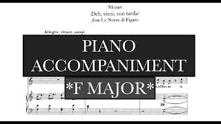 Deh vieni, non tardar (W.A.Mozart) - Recitative and Aria - F Major Piano Accompaniment