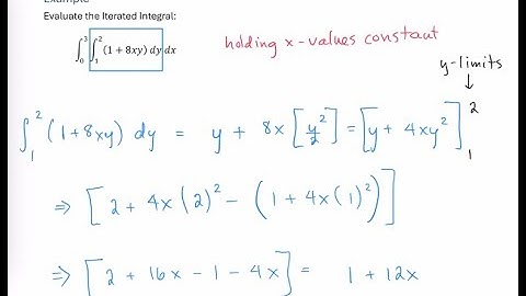 Introduction to Iterated Integrals with Example