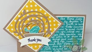 Swirly Bird Twist and Turn
A fun fold with a twist! I used Swirly Bird and the Swirly Scribbles Thinlits to decorate this card. More Twist and Turn samples on my site (6/9/2016 post). Swirly Bird Twist and Turn
