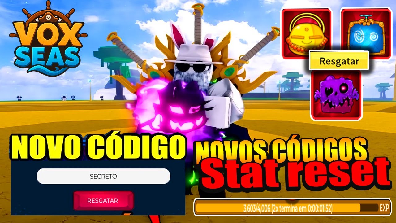 2 NOVOS CÓDIGOS DE RESET STATUS É 2XP DO BLOX SEAS (VOX SEAS) +TODOS OS ...