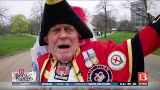 WTHR13's  Julia Moffitt and Meteorologist predict 'Tornado' Town Crier Tony