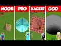 Minecraft Battle: NOOB vs PRO vs HACKER vs GOD: DEEPEST TUNNEL HOUSE BUILD CHALLENGE / Animation