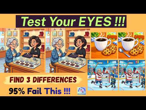 👉👉👉 Brain training, spot the 3 differences, find the differences
