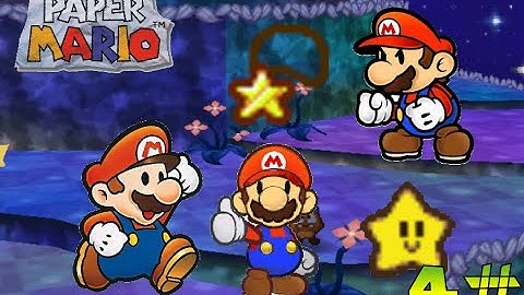 Paper Mario (N64) Walkthrough Part 4: Shooting Star Summit: The Lucky Star Action Command.. (1080p)
