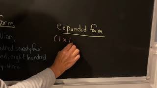 Place value chart and forms