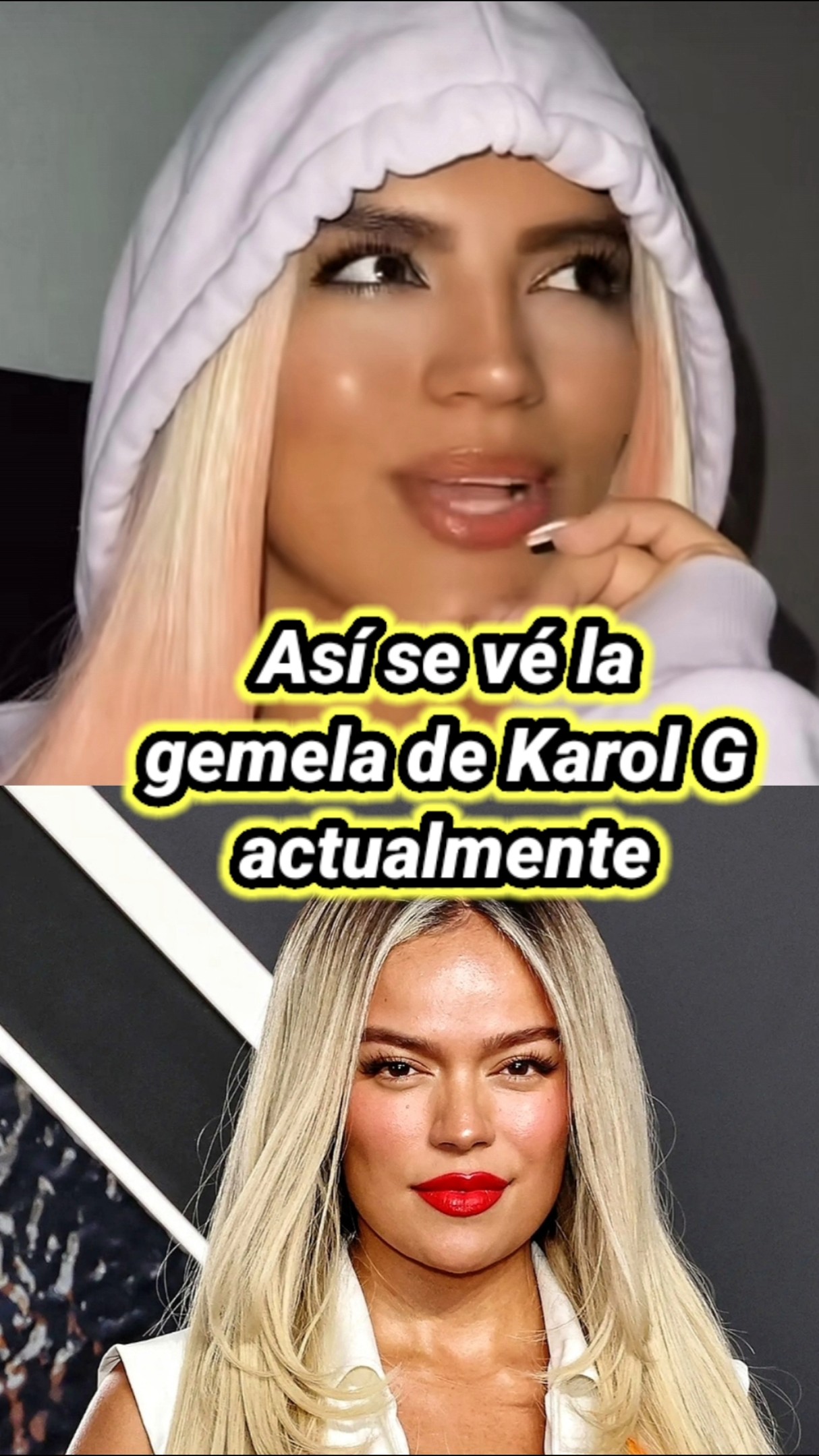 Así se vé la gemela de Karol G actualmente. #karolg #bichota