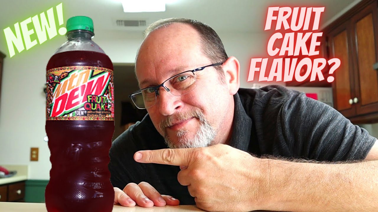 MTN DEW FRUIT QUAKE / NEW Winter 2022 Fruitcake Drink Review YouTube