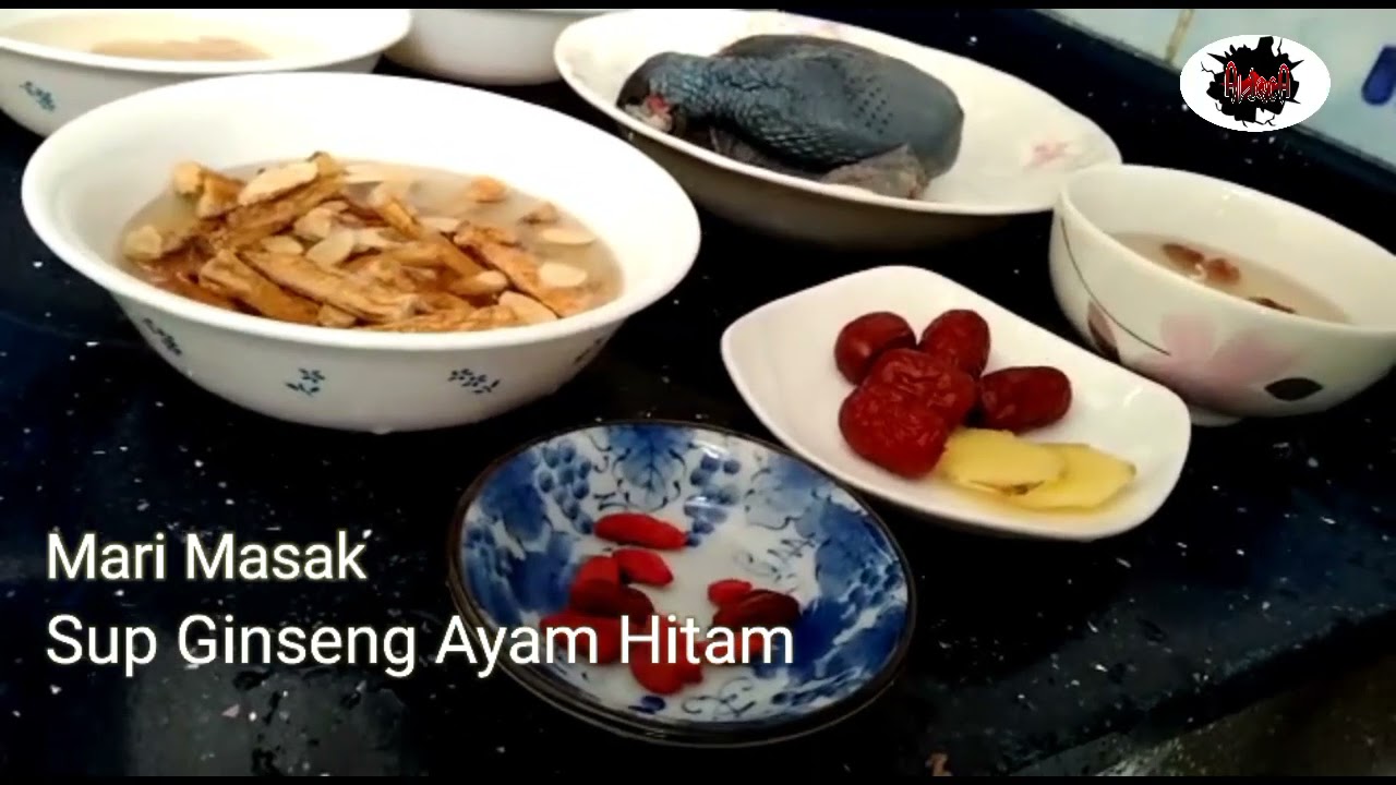 #masakbarengAL1QCA Cara Membuat Sup Ginseng with Ayam Hitam #
