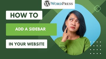 HOW TO ADD A SIDEBAR SECTION IN A WORDPRESS WEBSITE PAGE