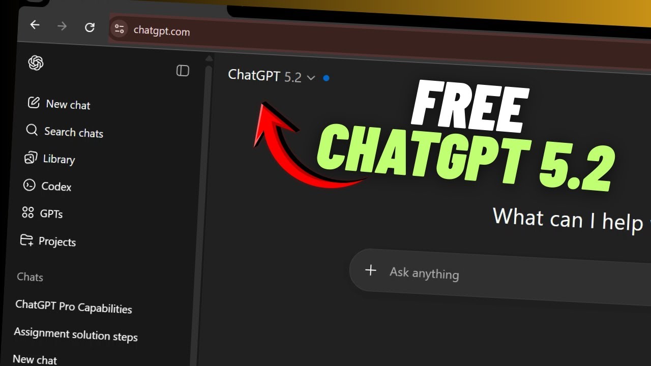 Как получить ChatGPT 5.2 бесплатно (2026)