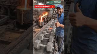 “पुराने लोहे से बन रहे 10KG Powerful Dumbbells 😮🔥#scrapmetal#recycling#dumbbell#gym#ironfactory