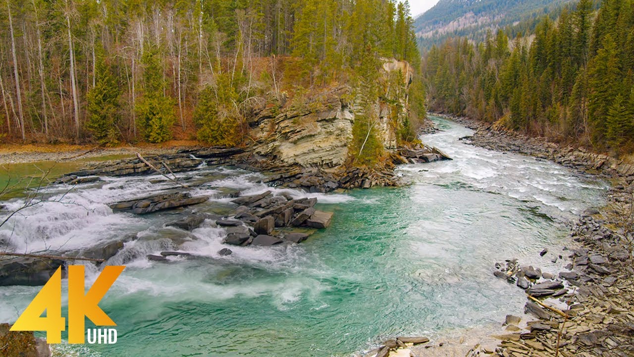 4K Best Scenic Nature Places of Canada - Stunning Rivers - Relax Video with Nature Sounds - Part  1