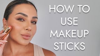 how to apply cream stick makeup nina ubhi