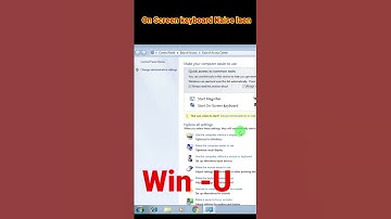 How To Open On Screen Keyboard In Windows With Shortcut Key !