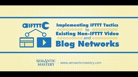 Implementing IFTTT Tactics to Existing Non IFTTT Video and Blog Networks