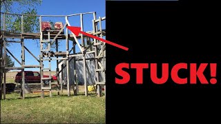 Backyard Coaster Gets Stuck!  First test run of the season!