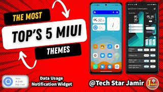 Top 5 theme | best miui theme | customize lock screen | data usage widget theme | @Tech Star Jamir screenshot 5