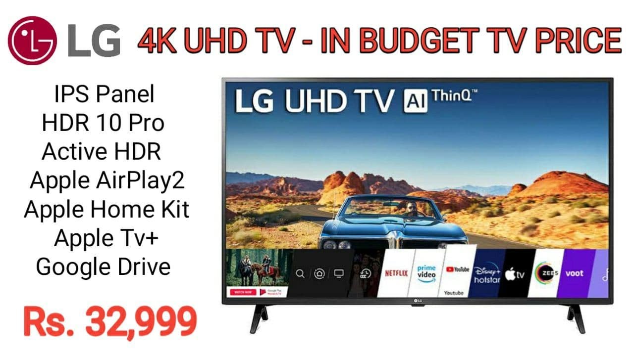 LG 4K UHD TV in Budget Tv Price - Best 4K Tv Under Rs 50000