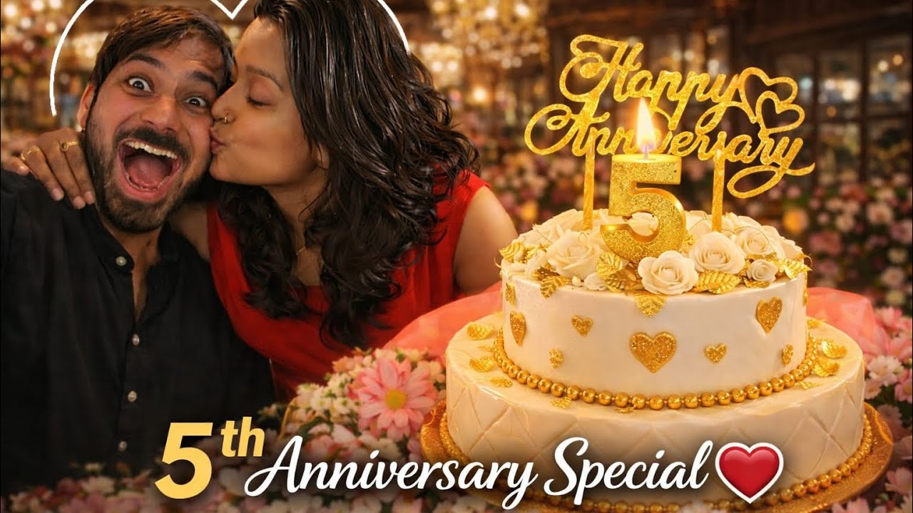 5th Marriage Anniversary Celebration Vlog ✨ Romantic Date at Boojee Cafe Bandra ☕❤️ || 