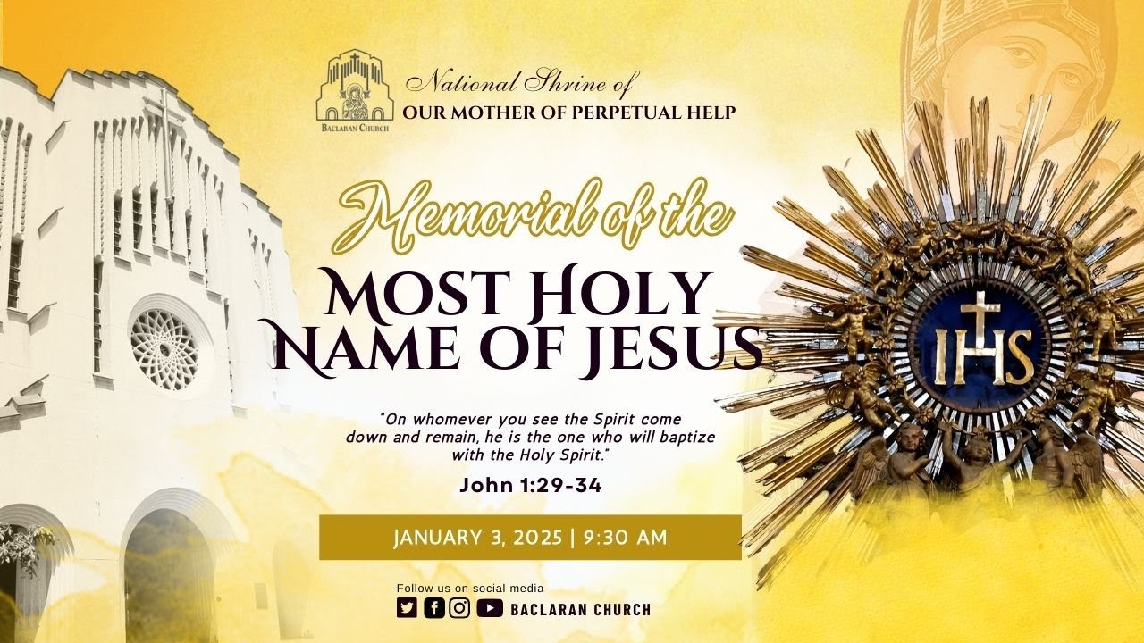 Baclaran Church: Memorial of the Most Holy Name of Jesus - YouTube