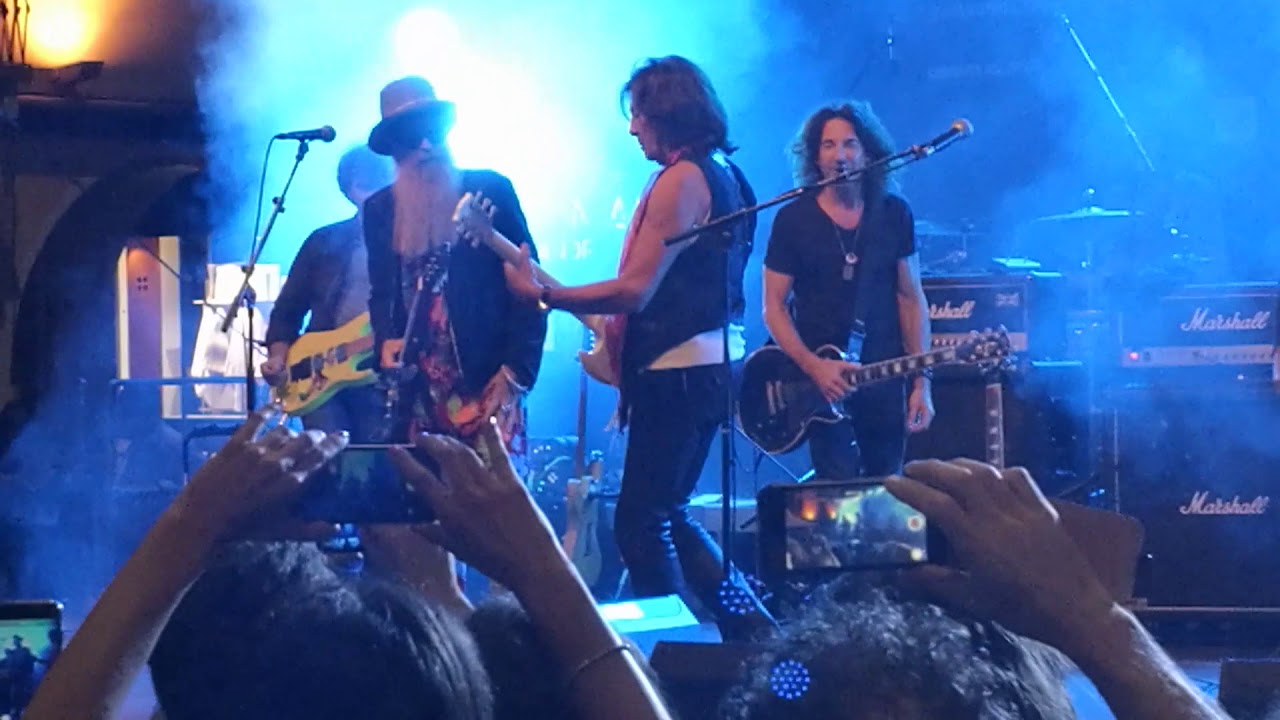 Billy Gibbons ,Maurizio Solieri ,Stef Burns,Fede Poggipollini in La Grange ,Locarno 23/09/18