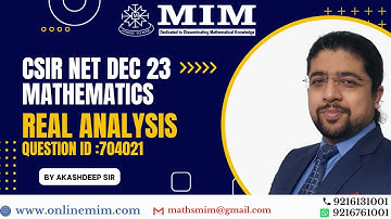 Crack Csir Net Math Exam! Real Analysis Questions Dec 23 | Akashdeep Sir