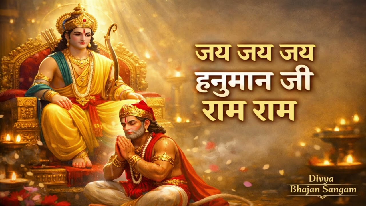जय जय जय हनुमान जी राम राम 🙏 | Peaceful Hanuman Bhajan | Divya Bhajan Sangam 