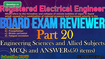 REE Board Exam Reviewer (ESAS Part 20) : 50 - Items || Objective type Questions and Answers.