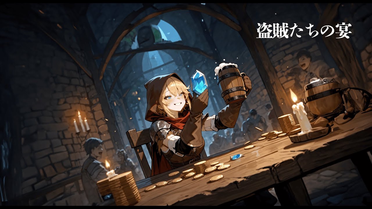 【作業用BGM】盗賊たちの宴：賑やかな酒場の夜 | Fantasy Tavern Music & Upbeat Folk