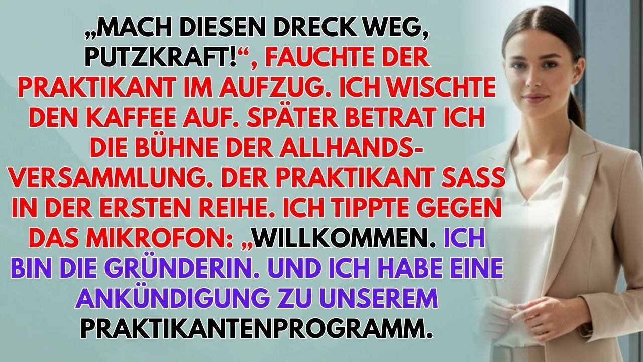 Die Gründerin Gab Sich Als Putzkraft Aus, Um Einen Arroganten Praktikanten Zu Entlarven | Büro-Rache