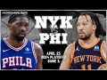 New york knicks vs philadelphia 76ers full game 3 highlights  apr 25  2024nbaplayoffs